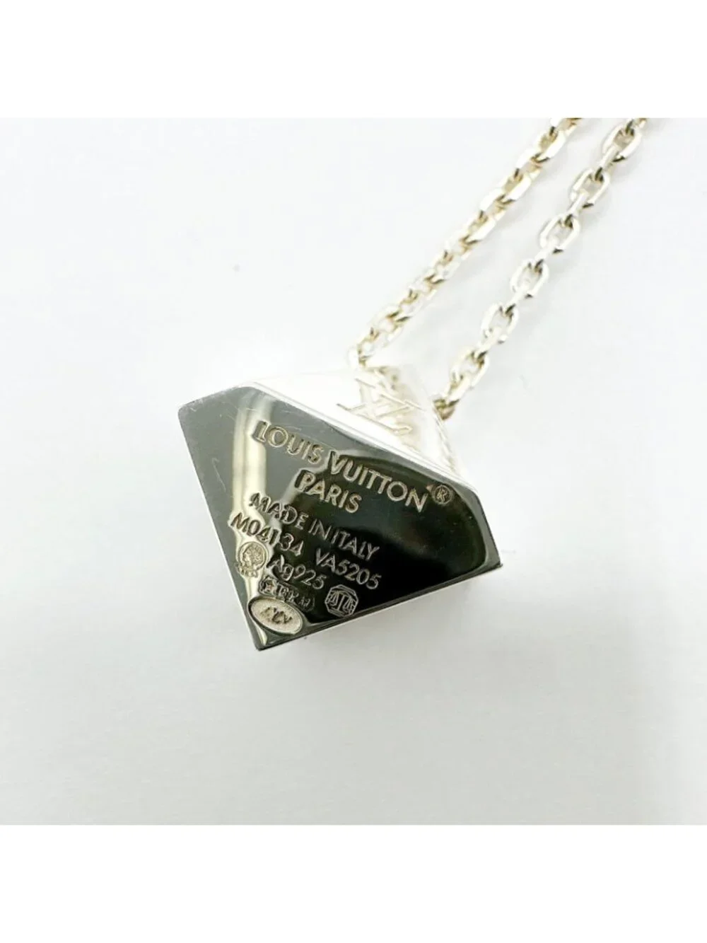 Louis Vuitton Necklace LV Cube Silver